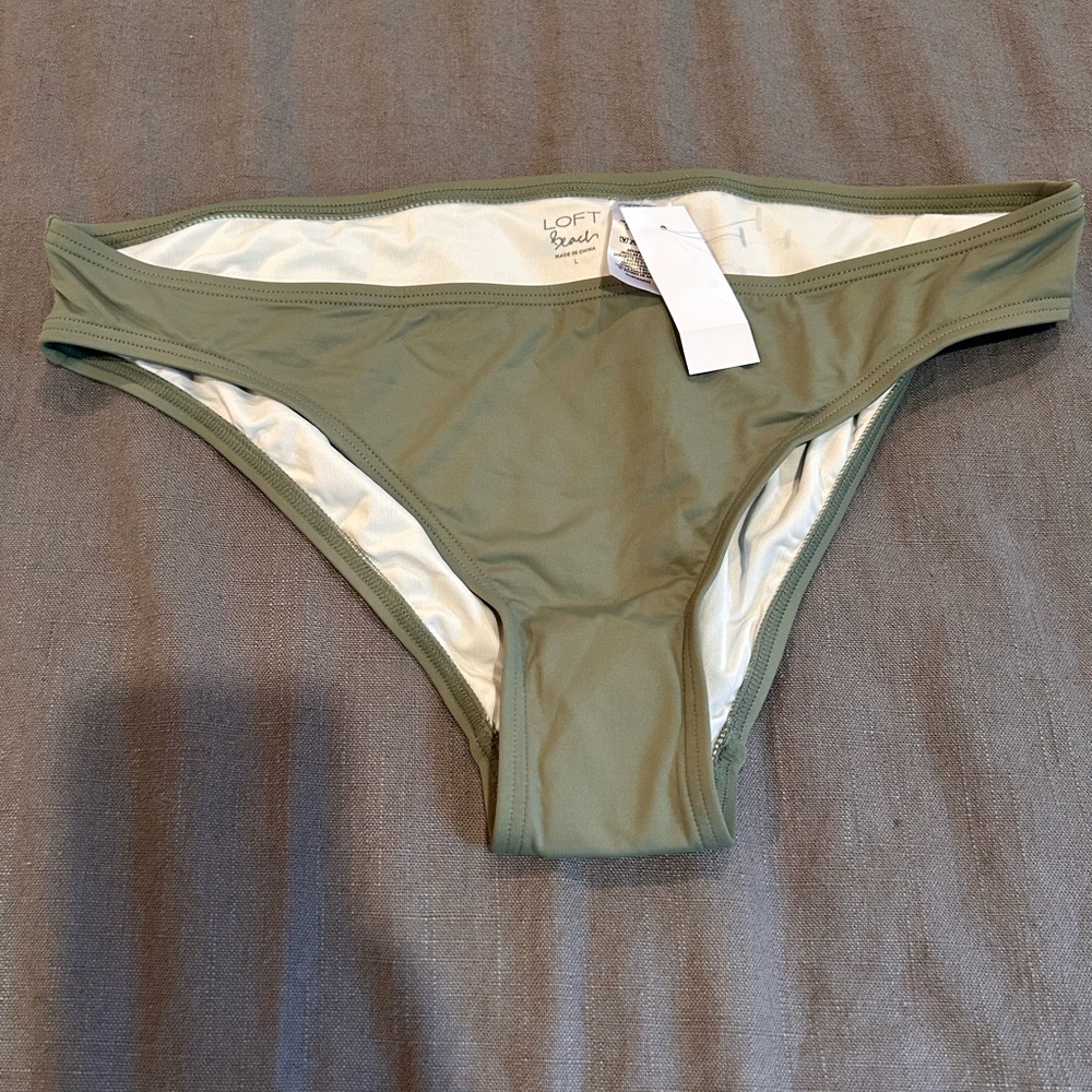 NWT LOFT Olive Green Women's Swim Bottom